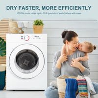 ICYGLEE Compact Dryer 1.8 cu. ft. Portable Clothes Dryers Four Function Small Dryer Machine Suitable for Apartments Dorm RVs