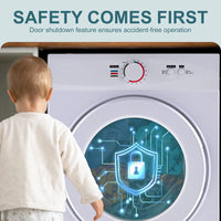 ICYGLEE Compact Dryer 1.8 cu. ft. Portable Clothes Dryers Four Function Small Dryer Machine Suitable for Apartments Dorm RVs