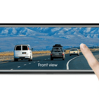 Jansite 10-inch 2.5K+1080P Car DVR Touch Screen Video Recorder Dual Lens Rear view Mirror Dash Cam Rear Camera Voice Control