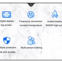 Electric Water Heater Electric Shower Quick Heating DC Machine Household Kitchen Bathroom Unlimited Hot Water Remote Control