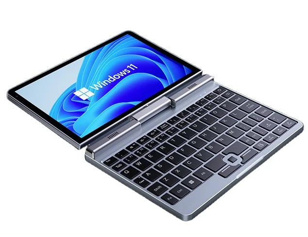 8 Inch Touch Screen Mini Notebook N100  DDR5 12GB RAM Metal Silver Laptop