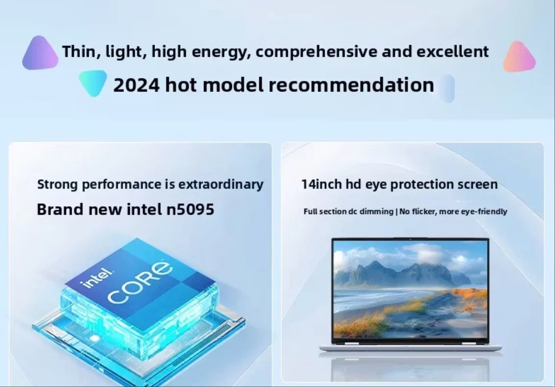 High Configuration 14 Inch Win 10 Laptops New N5095 2.90Ghz 6GB RAM 512GB ROM Notbook Pc Portable Laptop Gaming Computer