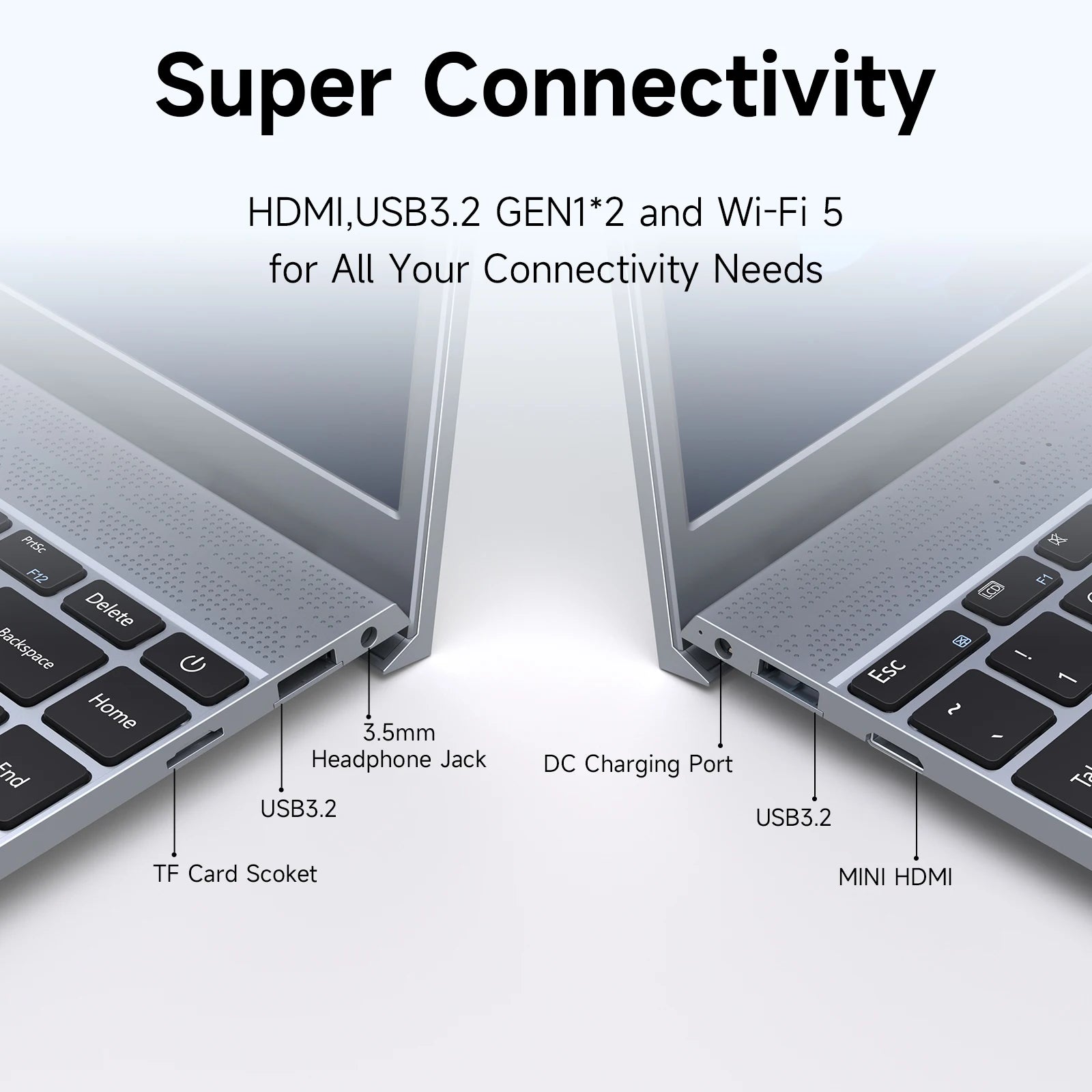 14" Laptop Computer 8GB RAM 256GB SSD Intel J3710 FHD IPS Display Fingerprint Wi-Fi 5 Windows 11 Laptop Business