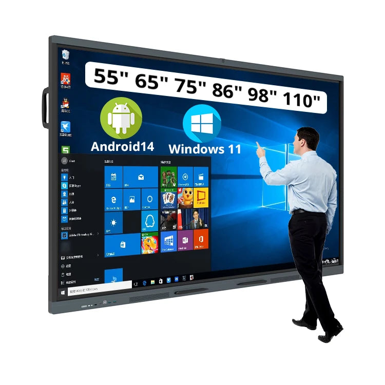 4K Ultra HD Led Backlit Portable 55 65 75 85 Inch Teaching Smart Whiteboard Electronic Whiteboard Panel
