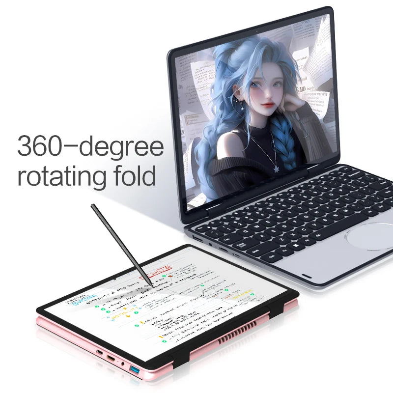 Wholesale 11-Inch Portable Yoga Brand New Touch Screen Laptop Intel Processed 360-Degree Foldable Mini Learning Office Gaming