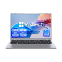 US Warehouse Wholesale 15.6" Laptop Computer 16GB+512GB Intel Pentium Gold 6500Y Portable Laptops Brand New