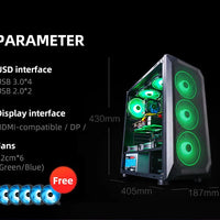 Aotesier Hot selling gamer desktop computer build in Win10 16GB Ram SSD 1TB hdd GTX 1050Ti Core E5-2650 processor new gaming pc