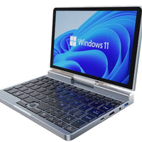 8 Inch Touch Screen Mini Notebook N100  DDR5 12GB RAM Metal Silver Laptop