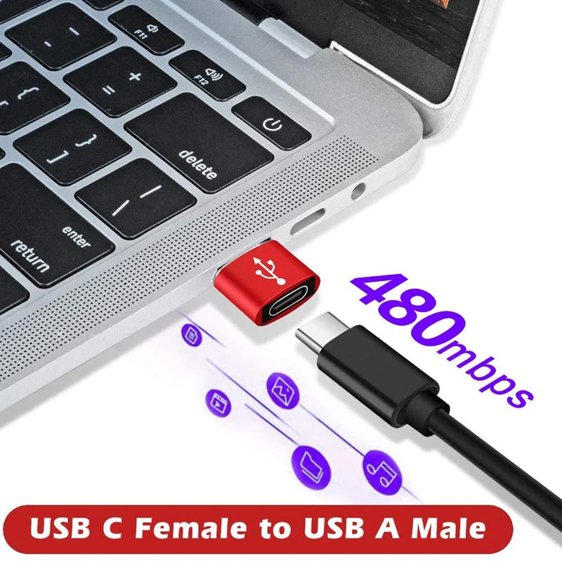 USB 3.0 to USB C 3.1 Adapter Mini Hi-Speed USB Type C Female to USB Type A Male Fast Charging Data Sync OTG Adapter Converter