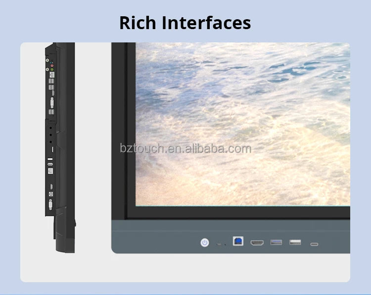 4K Ultra HD Led Backlit Portable 55 65 75 85 Inch Teaching Smart Whiteboard Electronic Whiteboard Panel