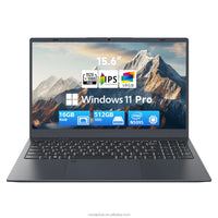 15.6" Laptop Computer 16GB RAM 512GB SSD Intel Celeron N5095 FHD IPS Display Fingerprint Wi-Fi 5 Windows 11 Laptop Business