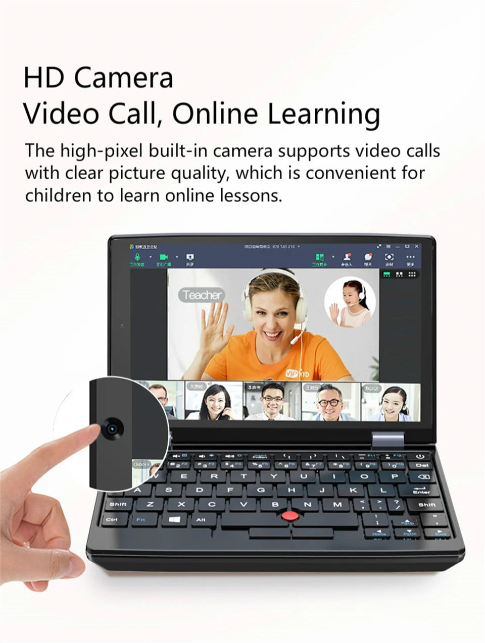 High Quality 7 Inch Pocket Touch Screen Laptop Intel Celeron N4000 Win 10 Student Laptops Computer Touchscreen Business Notebook