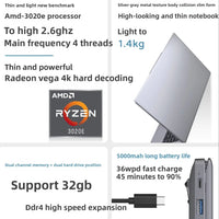 High Configuration 14inch Win 11 10 Laptops N4000 8GB RAM 256G 512G ROM Notbook Pc Portable Laptop Computer Entertainment Laptop