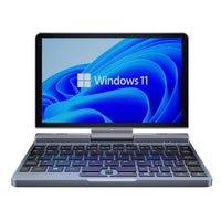 8 Inch Touch Screen Mini Notebook N100  DDR5 12GB RAM Metal Silver Laptop
