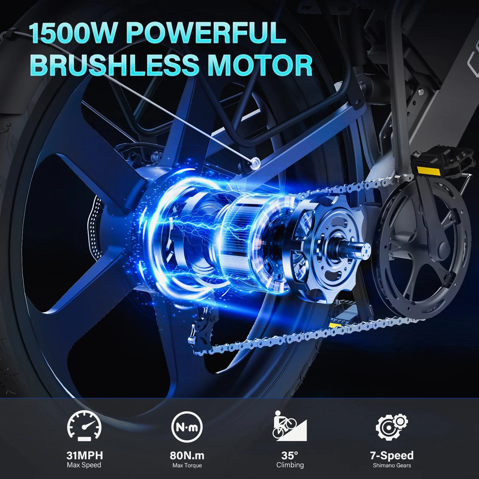 COSWHEEL T26 E Bike Retro 1000W Fat Tire Cheap Electric Dirt Mountain City Hybrid Bike Prices Bicycle Ebike E-Bike for Adults