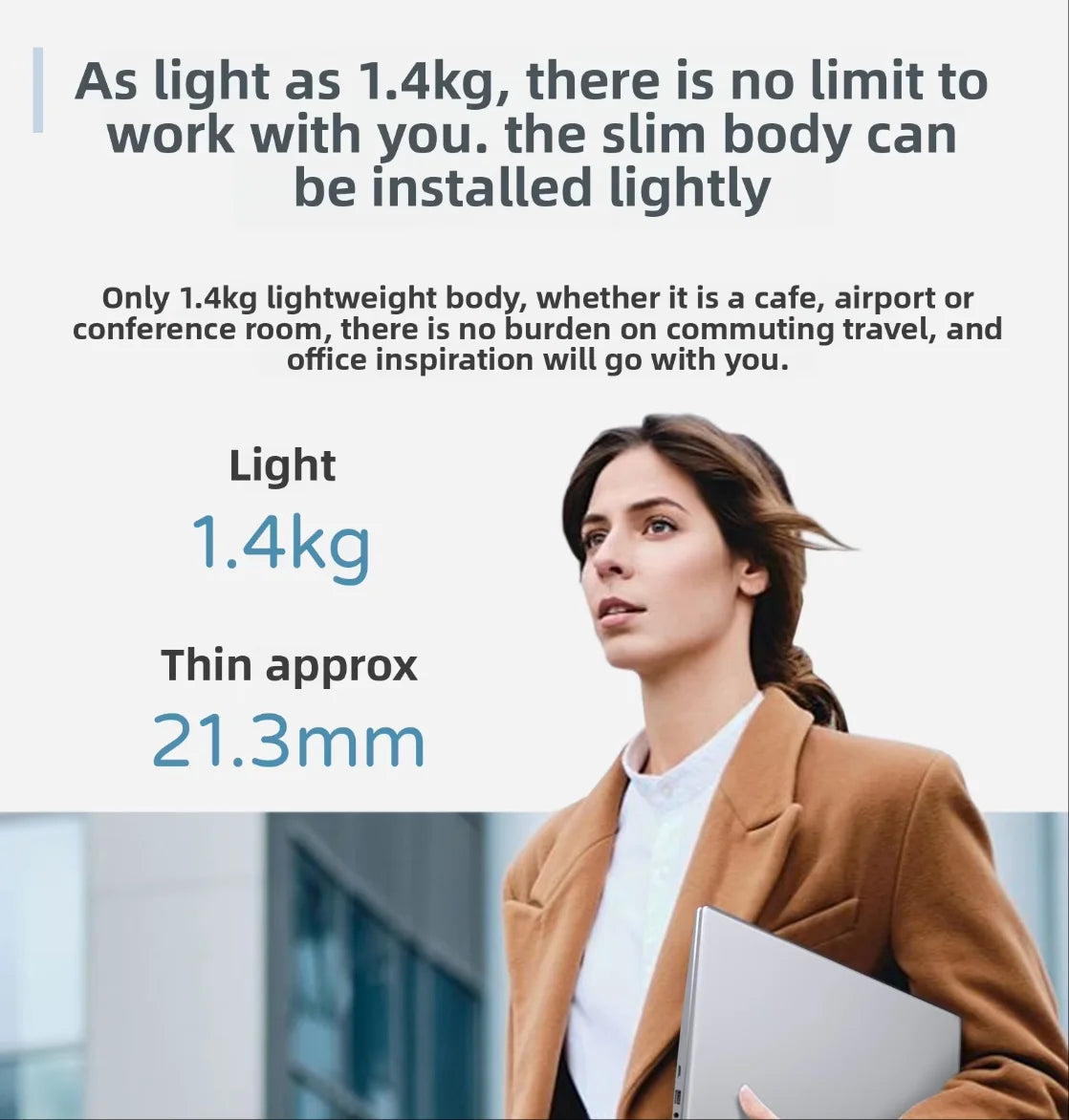 High Configuration New 14 Inch Win 11 10 New Notebook N4000 8GB Ram 128G 256G 512G Ssd HD Screen Business Laptops Computer