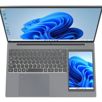 15.6 + 7 Inch Dual Screen Laptop 7 Inch Touch Screen Computer With RGB Backlit Keyboard