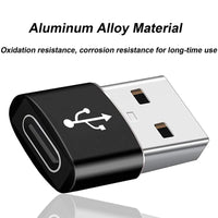 USB 3.0 to USB C 3.1 Adapter Mini Hi-Speed USB Type C Female to USB Type A Male Fast Charging Data Sync OTG Adapter Converter