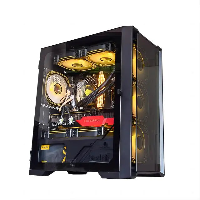 Aotesier Hot selling gamer desktop computer build in Win10 16GB Ram SSD 1TB hdd GTX 1050Ti Core E5-2650 processor new gaming pc