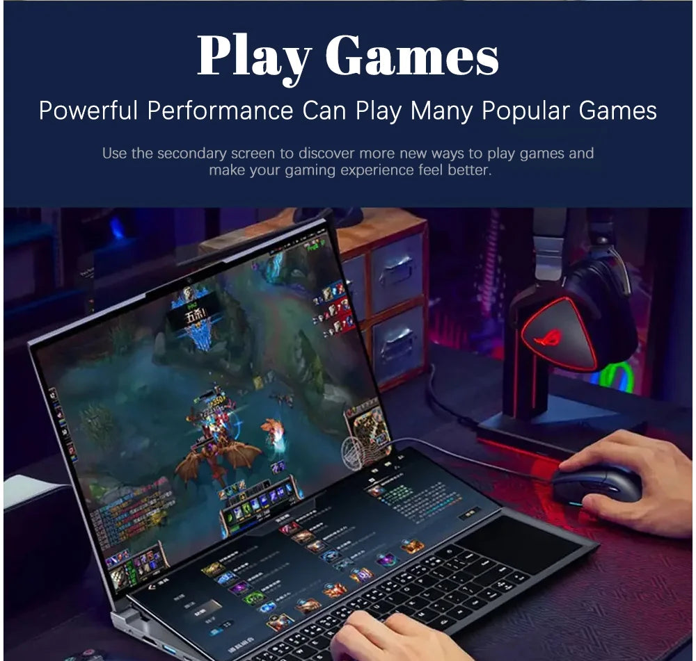 Brand New Intel Xeon W-10855M Laptops PC Notebook Dual Screen 16.1"+14" 64GB+4TB SSD Gaming Laptops Business Laptop Computer