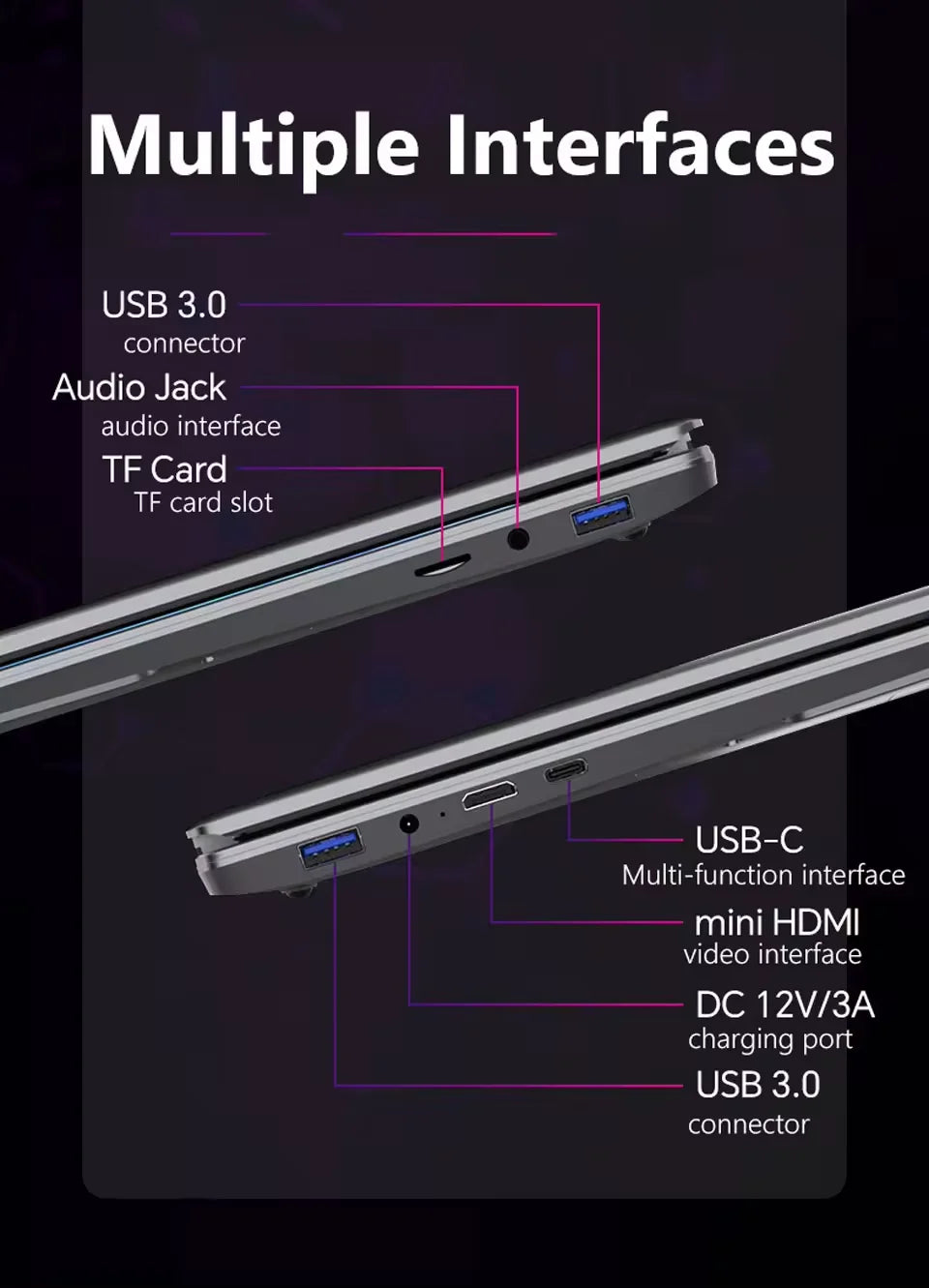 15.6 + 7 Inch Dual Screen Laptop 7 Inch Touch Screen Computer With RGB Backlit Keyboard