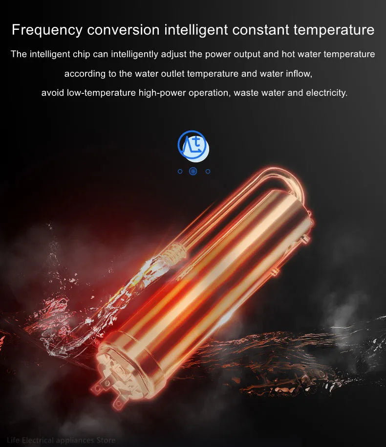 Electric Water Heater Electric Shower Quick Heating DC Machine Household Kitchen Bathroom Unlimited Hot Water Remote Control