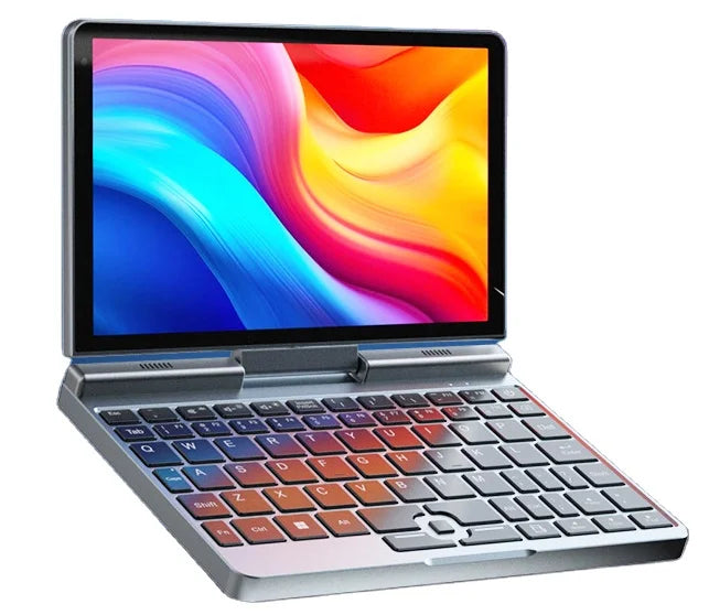 8 Inch Touch Screen Mini Notebook N100  DDR5 12GB RAM Metal Silver Laptop