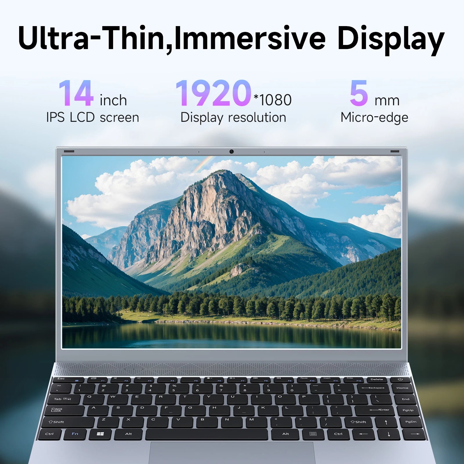 14" Laptop Computer 8GB RAM 256GB SSD Intel J3710 FHD IPS Display Fingerprint Wi-Fi 5 Windows 11 Laptop Business