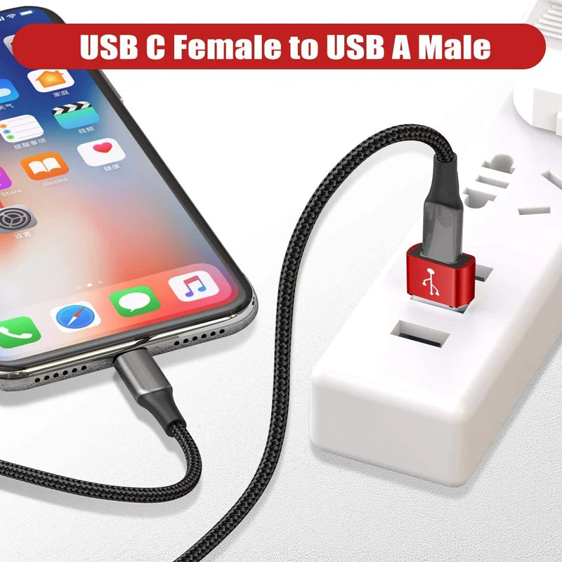 USB 3.0 to USB C 3.1 Adapter Mini Hi-Speed USB Type C Female to USB Type A Male Fast Charging Data Sync OTG Adapter Converter