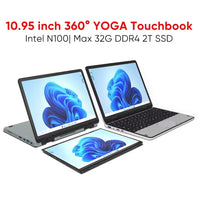 Brand New Business Tablet PC 11Inch Intel N100 Quad Core DDR4 16B RAM 2TB SSD Mini Yoga Touch Screen Cheap Office Laptops