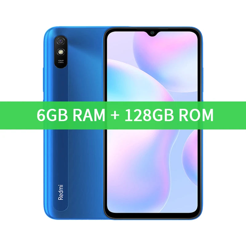 Smartphone Xiaomi Redmi 9A Global Rom 64GB/128GB Cellphone 5000mAh 6.53 inch MTK Helio G25 Octa Core 13MP Smart phone CN Version