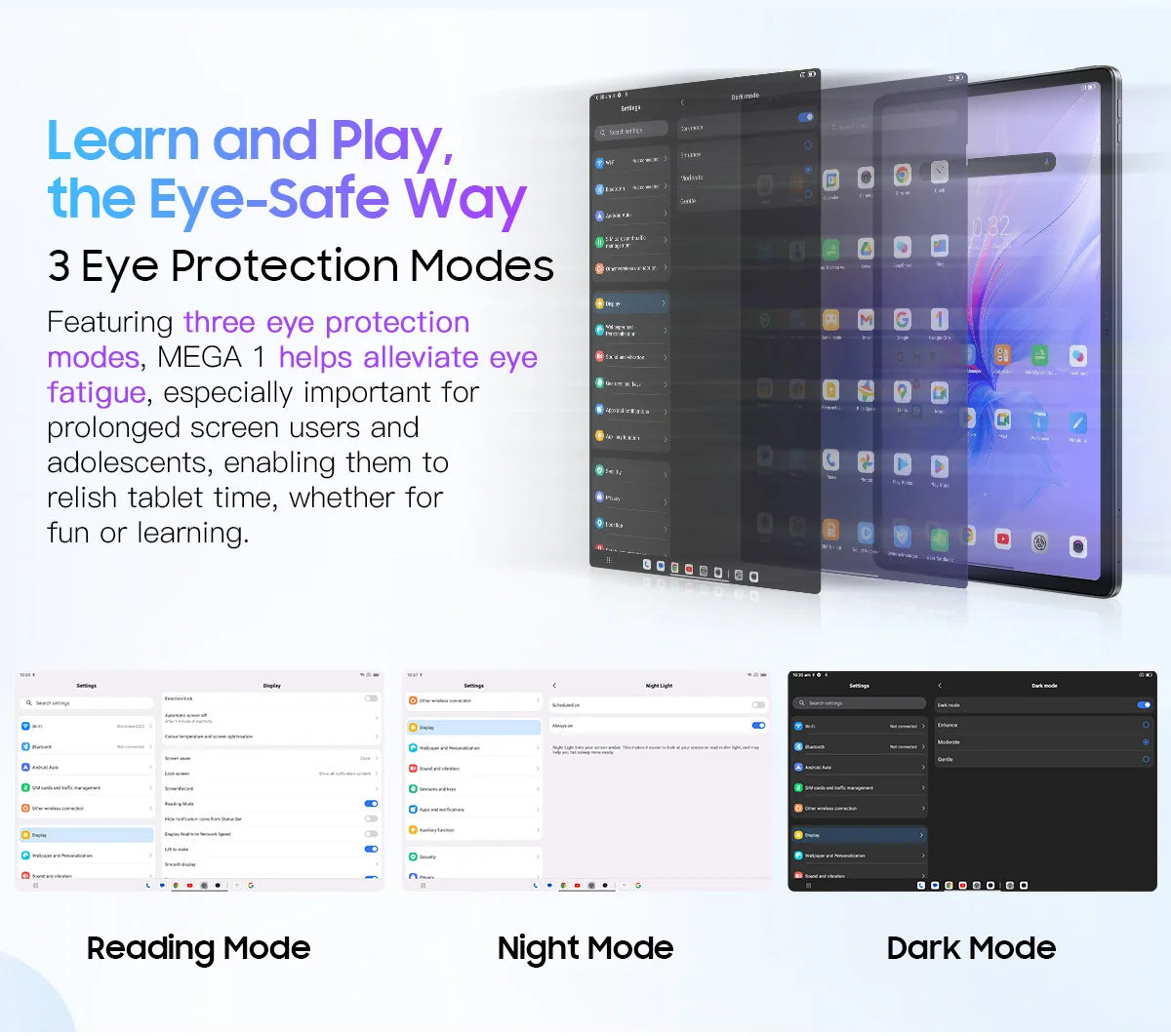 MEGA 1 Tablets Blackview 11.5 inch 2.4K 120Hz Display 8GB/12GB 256GB 50MP Camera 33W Fast Charging 8800mAh Battery MTK Helio G99