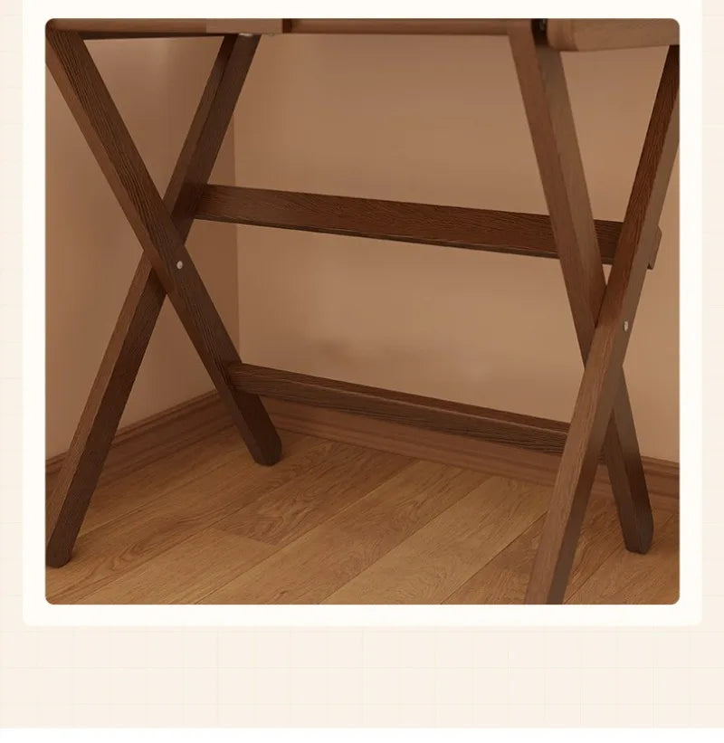 Solid Wood Foldable Console Desk Simple Modern Bedside Computer Desk Portable Bedroom Living Room Writing Table Home Furniture