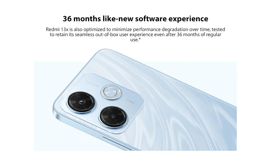 Global Version Xiaomi Redmi 13X Smartphone MTK Helio G91 Ultra 108MP super clear camera 6.79" FHD+ display 33W fast charging