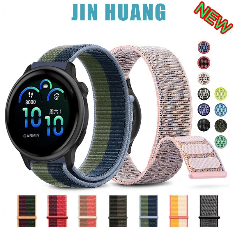 Nylon strap for Garmin Forerunner 970 470 965 955 165 265 255 265S 255S 245 645 158 55 WatchBand Replacement Band wristband