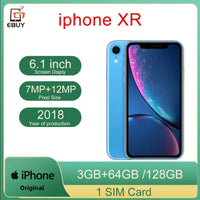 Original iPhone XR 4G LTE Mobile Phone 6.1" Display 64GB/128GB ROM 3GB RAM 12MP A12 Bionic IOS CellPhone Unlocked