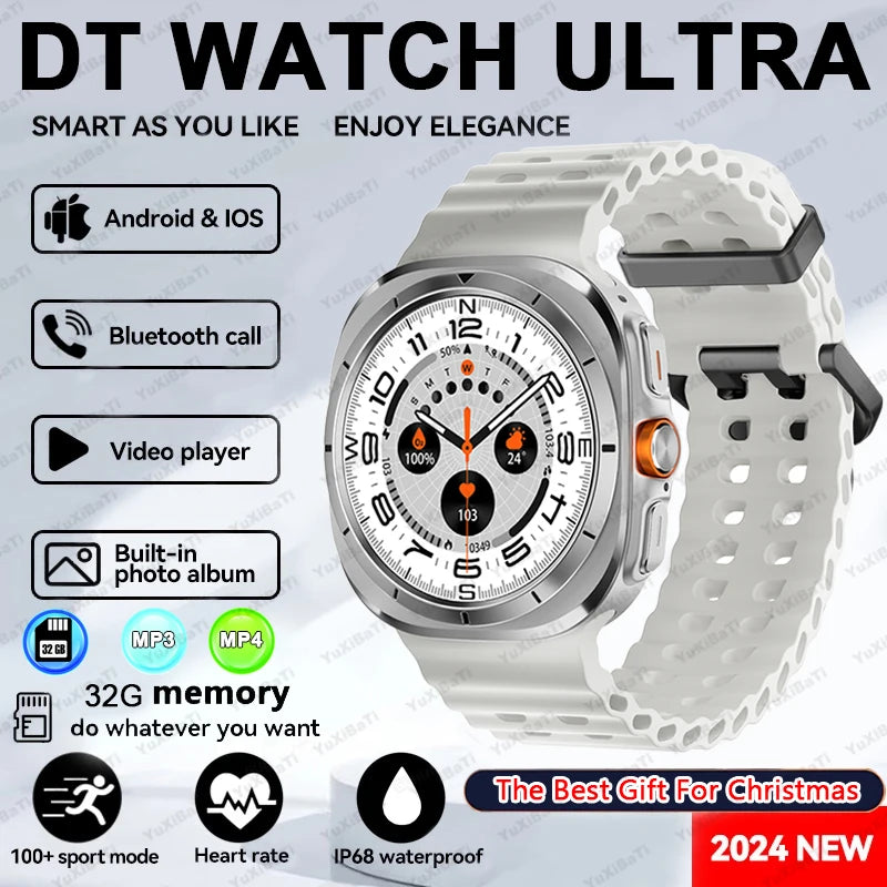 2025 New Watch 7 Ultra Smart Watch Men 32GB Memory 3D Video Display Sports SmartWatch GPS NFC Compass Blood oxygen Smartwatch