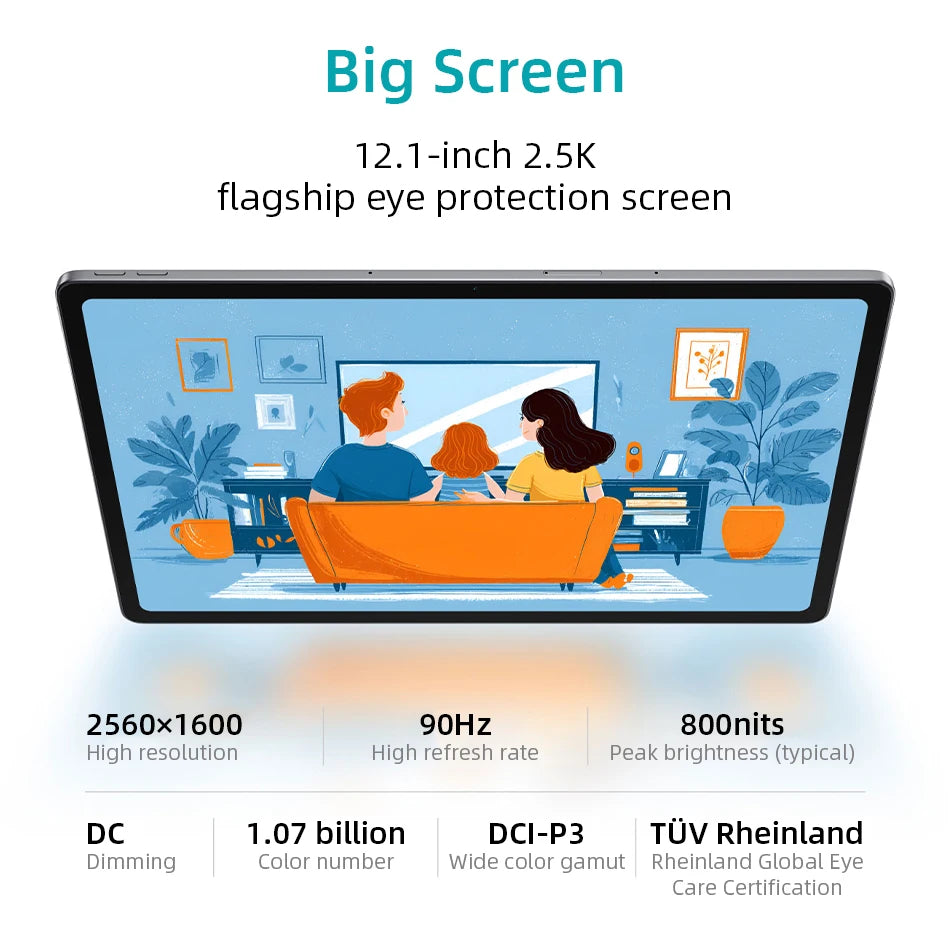 Original Lenovo Xiaoxin Pad 12.1 2025 Tablet TB365FC 128GB 256GB ROM MediaTek Dimensity 6400 12.1'' 90Hz 10200mAh 45W Charging