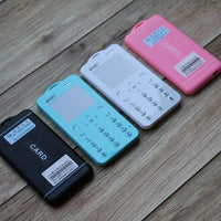 Unlocked Super Mini Card Mobile Phone 1.77 Inch 2G GSM Single SIM MP3 Telephone Bluetooth Dialer FM Blacklist Student CellPhones