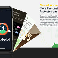 Ulefone Armor 27 Pro 5G Rugged Phone 10600mAh Smartphone 50MP Camera 64MP Night Android 14 Up to 24GB+256GB NFC Waterproof Phone