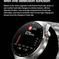 2025 New ECG Blood Pressure Blood Oxygen Blood Lipids Uric Acid Heart Rate Temperature Monitor AMOLED Bluetooth Call Smart Watch