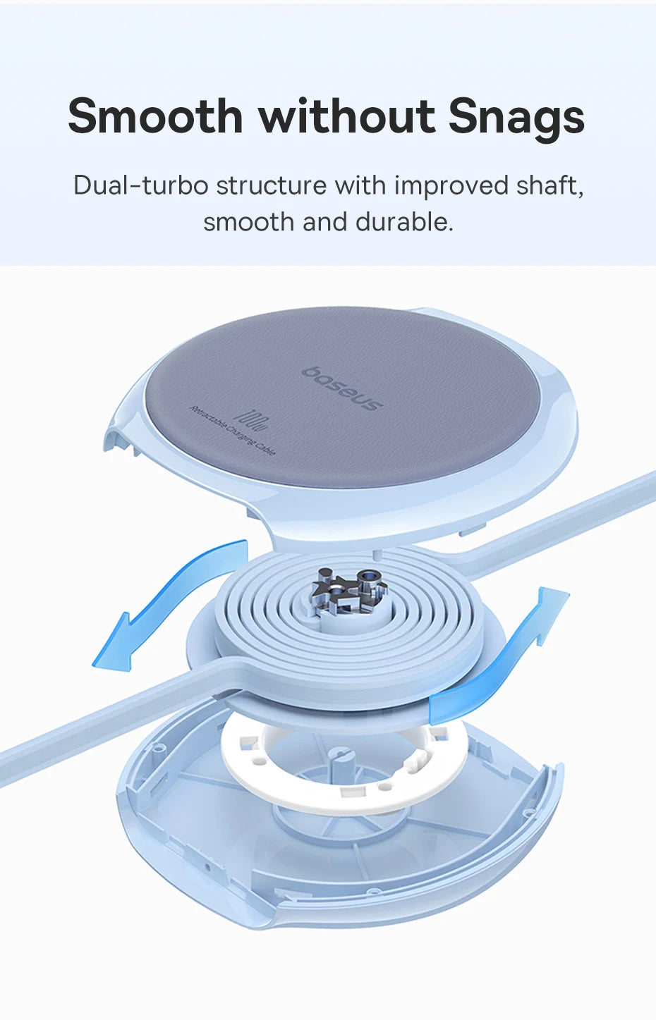 Baseus USB C Cable 100W  for iPhone 16 15 Plus Pro Max Retractable Cable For MacBook iPad Fast Charger Cable Charger Data Wire