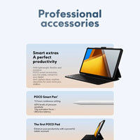 Tablet POCO Pad Global version LCD screen 12.1 inch 120Hz 2.5K Snapdragon 7s Gen 2 octa cores 10000mAh battery