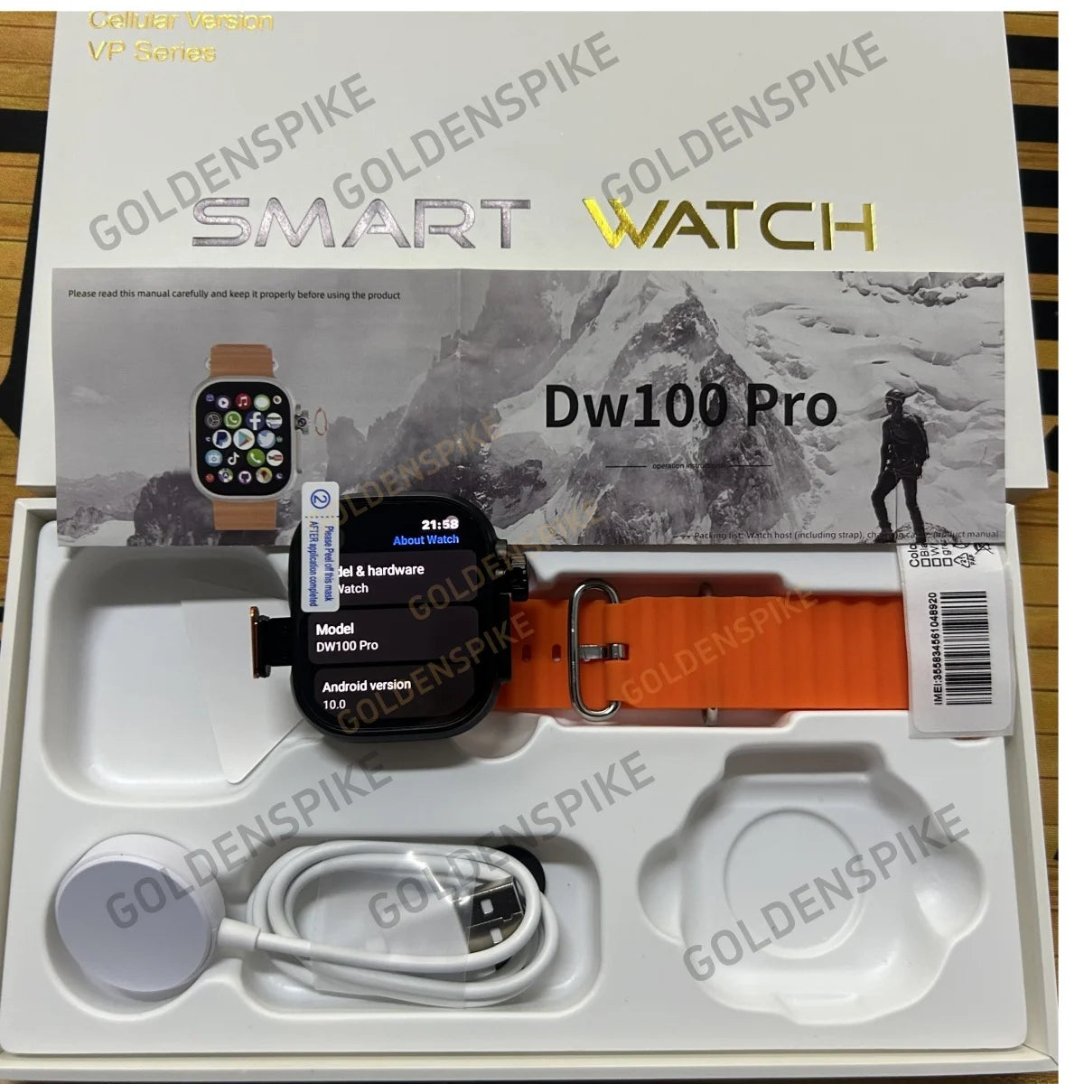 DW100 Pro Smartwatch Fingerprint Unlock control Smart Watch 256GB Storage ROM Free Download App WIFI GPS WIFI 2.29inch Amoled