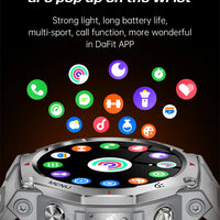 New Outdoor Sports Smart Watch Men For Xiaomi 5 ATM Waterproof GPS Motion Track Heart Rate HD Bluetooth Call UV Light SmartWatch