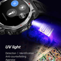 New Outdoor Sports Smart Watch Men For Xiaomi 5 ATM Waterproof GPS Motion Track Heart Rate HD Bluetooth Call UV Light SmartWatch
