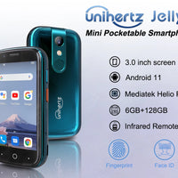 Unihertz Jelly 2 Mini Smartphone 6GB 128GB Android 11 Helio P60 Octa Core Unlocked NFC Cellphone 16MP Infrared Phone