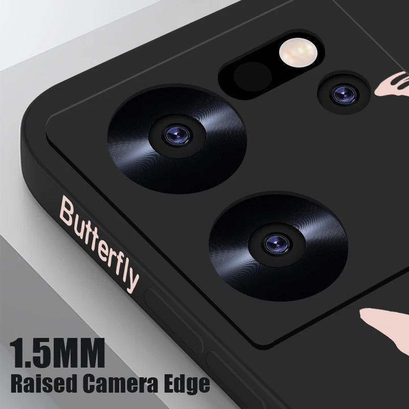 Butterfly Lanyard Case For Xiaomi Redmi Note 13 12 11 10 14 Pro+ 4G 5G 11s 13T 12T 11T Poco F6 X6 X5 Pro Mi 11 Lite 5G NE Cover