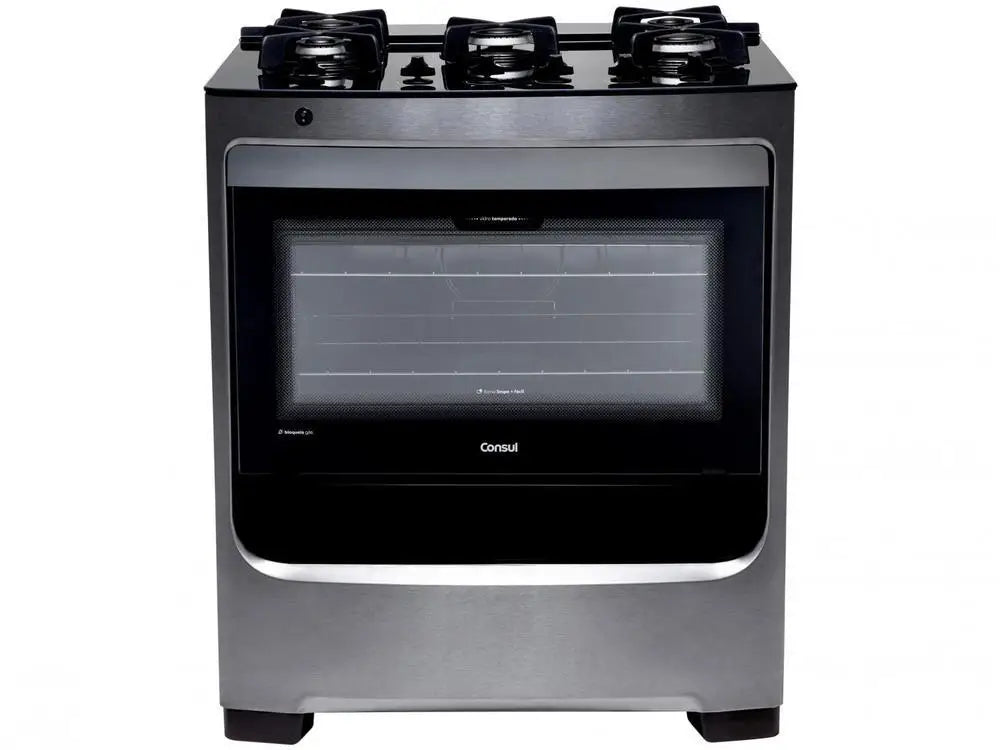 5-Bocas Consul Inox Glass Table Stove CFS5VARUNA - Bivolt