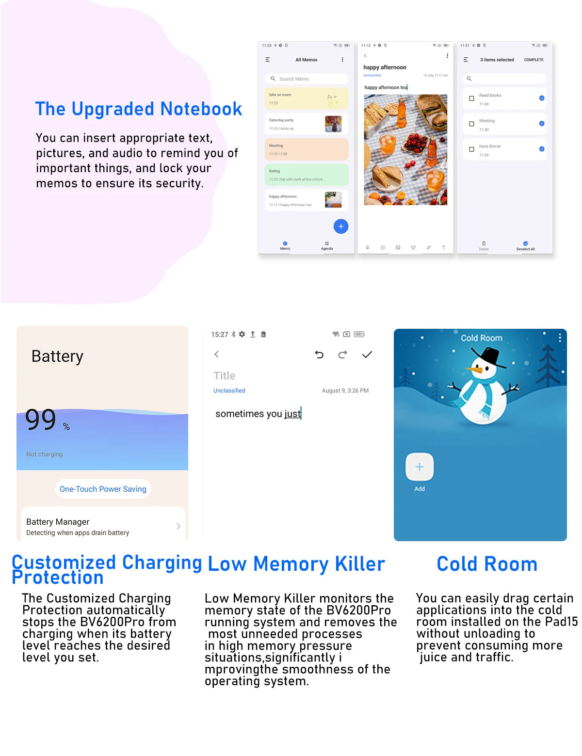 Blackview BV6200 Pro Waterproof Rugged Phone 6.56'' 6GB/128GB Smartphone 13000mAh 18W Fast Charge NFC Cell Phone